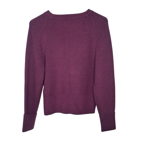 NEW Banana Republic 100% Merino Wool Crew Neck Petite SMALL PS Burgundy Womens - Picture 2 of 8